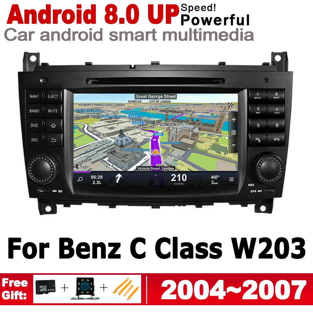 Для Mercedes Benz C Class W203 2004 2005 2006 2007 NTG IPS Android автомобильный DVD GPS Navi карта 2 DIN