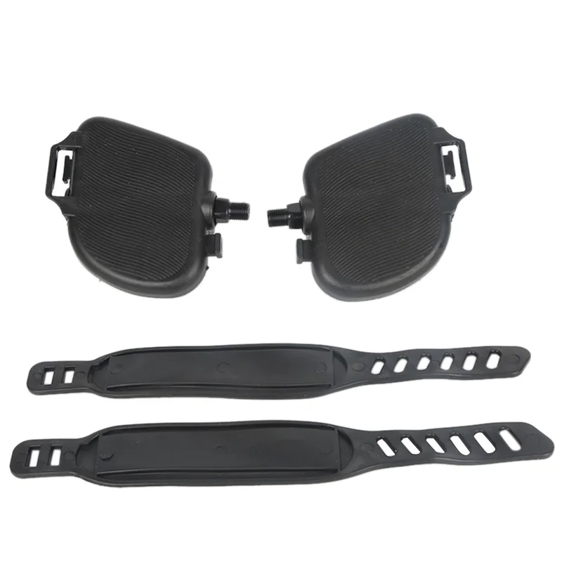 

1Pair Exercise Bike Pedal Widened Bicycle Pedal With Pedal Straps For Exercise Bike Stationary Cycle Home