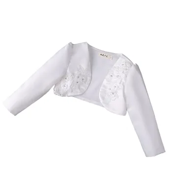 

Flower Girls Cardigans Sweater Jacket Kids White Girl Coat for 2 4 6 8 10 12 Years Old Outcoat Shawl Girls Clothing OKC195117