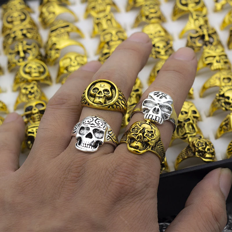 Heavy Stainless Steel Ring Gothic Punk Skull Rings Men Party Jewelry Size  6-13 | eBay
