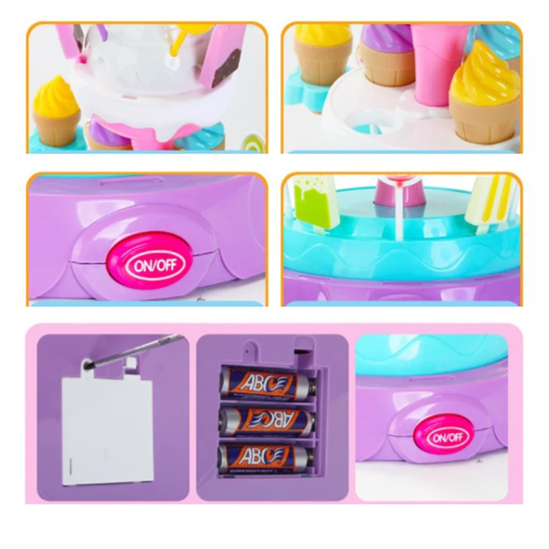 Малыш DIY игрушечная кухня 25 шт./компл. конфетных игрушек мороженое стойка Еда развивающие игрушки, безопасный милое детское платье для девочки, игрушка, подарок на день рождения