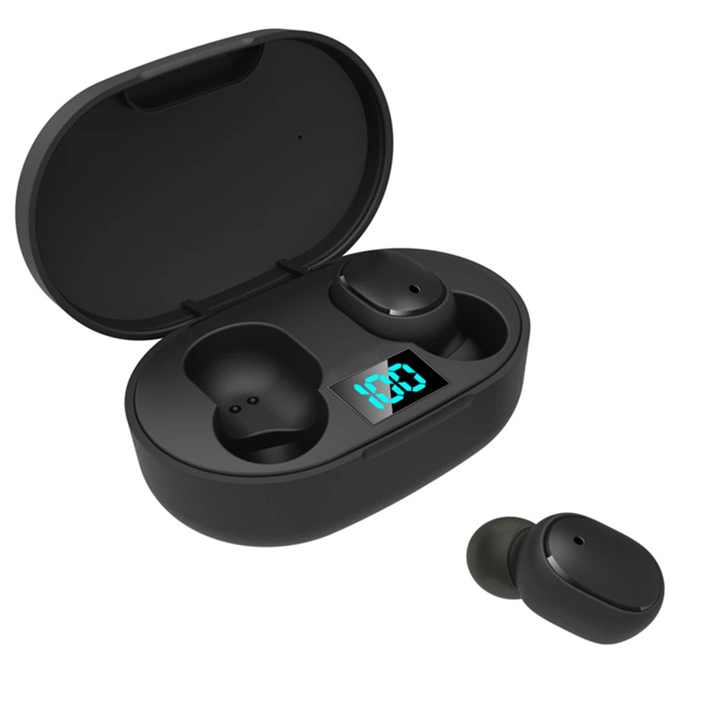 New Cross-Border E6s Smart Digital Display Bluetooth V5.0 Headset Wireless Sports Mini Stereo in-Ear for Samsung Xiaomi | Электроника