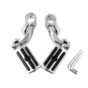 

Adjustable Motorcycle Pedal Highway Foot Pegs Peg 1 1/4" 32mm Aperture Long Angled Mount Kit Highway Pegs Foot Rests Balaclava