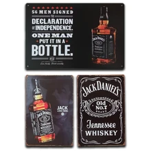 Виски Ностальгический рекламный плакат жестяная вывеска винтажная живопись Джек Кола пиво металлическая вывеска Декор Бар украшение дома