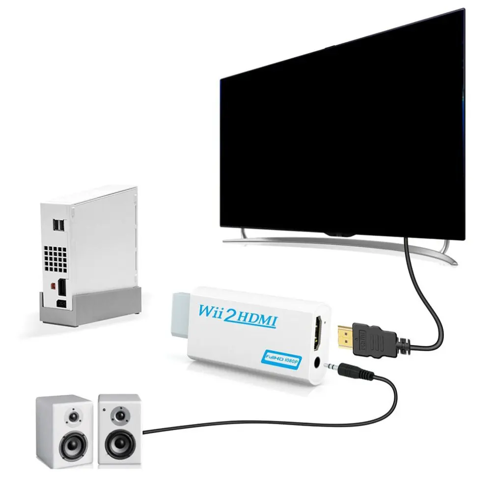 Игровая консоль wii To Hdmi Hd конвертер с поддержкой HD дисплея без проблем 1080P подключи и играй