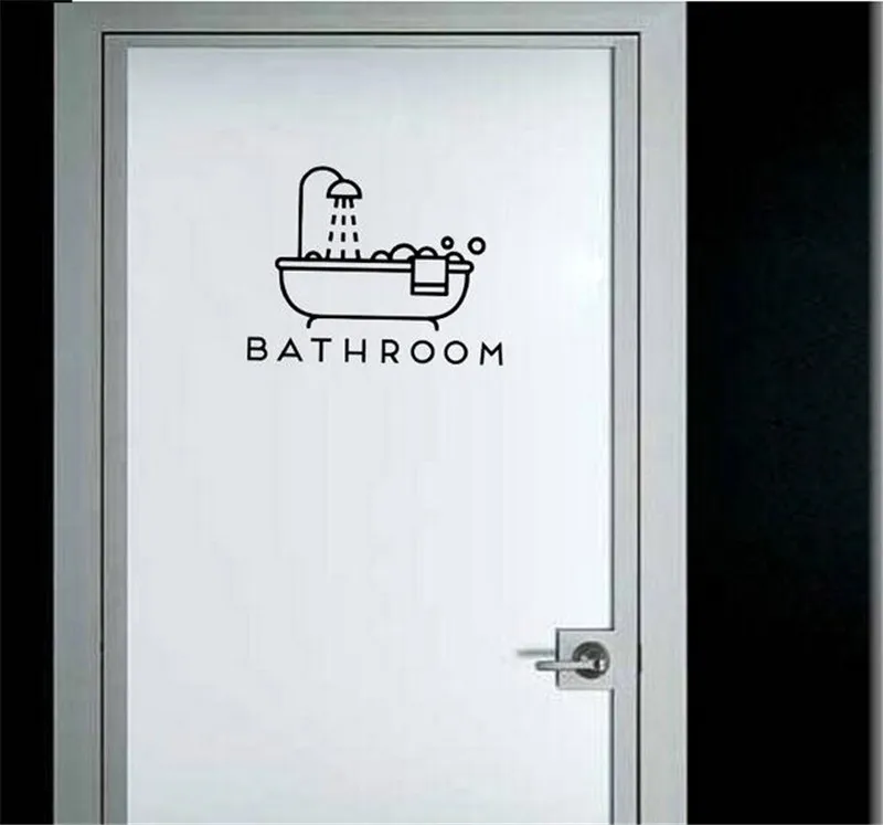 Baby Girls Bedroom Bathroom Wall stickers for kids rooms Door Sticker Home Decor Wall Decal