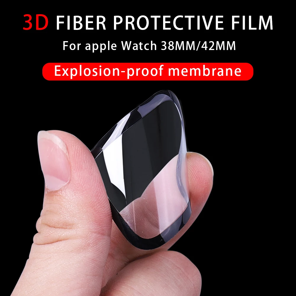 

3D Full Cover Tempered Glass for Apple Watch Series 6 5 4 3 2 Screen Protector For iwatch 38mm 40mm 42mm 44mm
