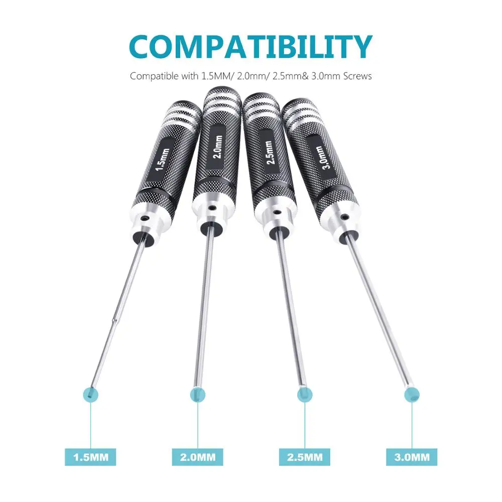 Neewer набор из 4 предметов инструментов с шестигранным шнеком и покрытием нитрида