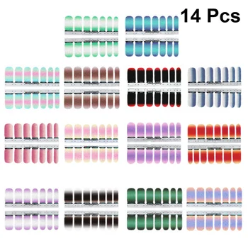

14 Sheets Nail Art Stickers Beautiful Fashion Delicate Nail Decoration Nail Decal for Ladies Women Girls