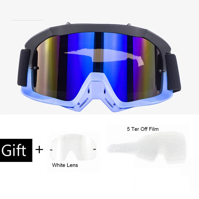Очки для мотокросса MX внедорожные ATV DH MTB Dirt Bike мотоциклетные шлемы очки лыжные спортивные очки маска мото очки наборы - Цвет: G