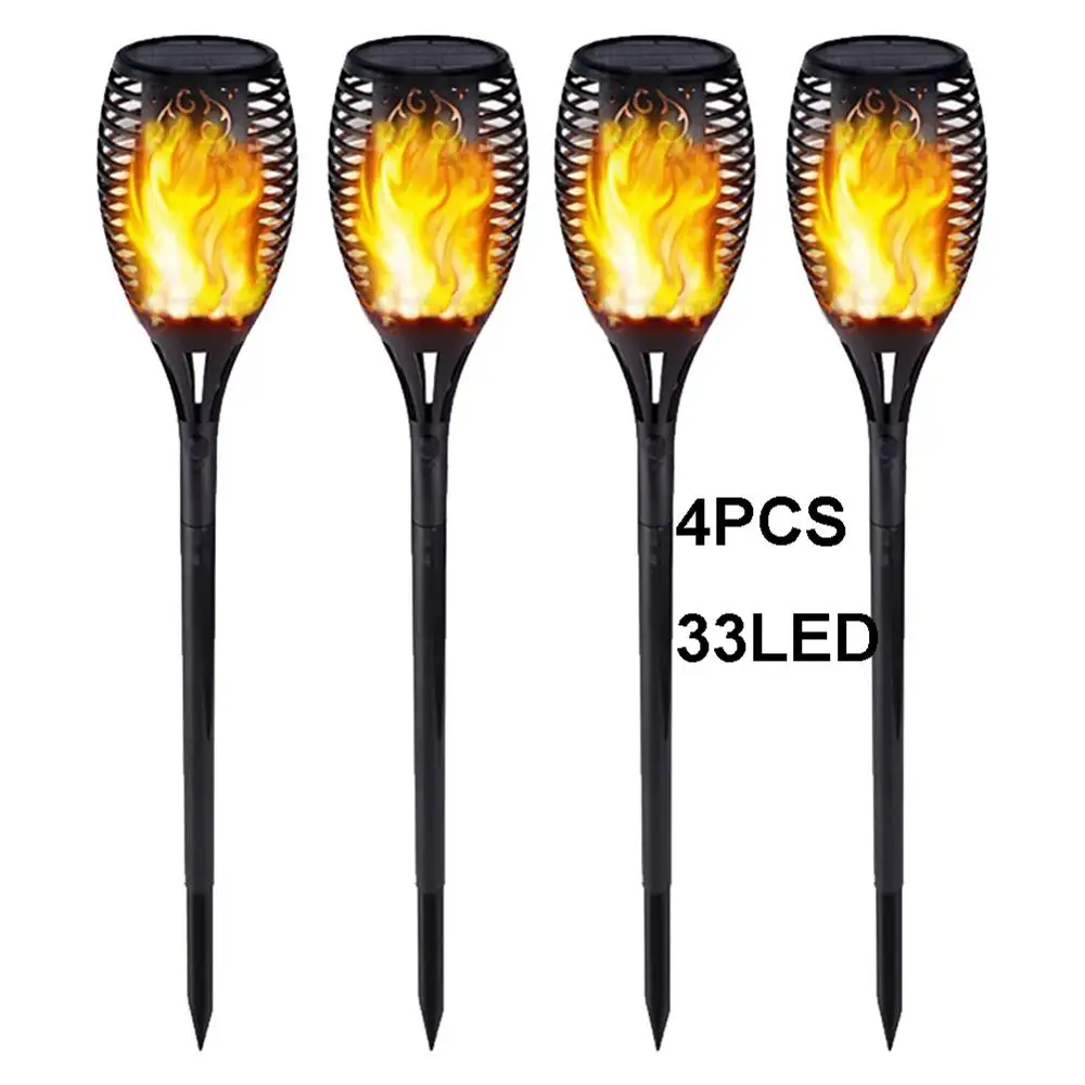 4pcs 33led 33/51/72LED водонепроницаемый Солнечный фонарь светильник садовый светильник солнечный светильник открытый ландшафтный Декор садовый светильник - Испускаемый цвет: 4pcs 33led