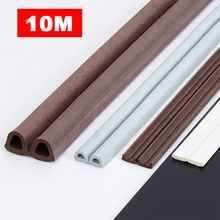 10M DIEP Type Door Weather Strip Self Adhesive Rubber Seal Foam Tape Window Dustproof Soundproof Insulation Tools