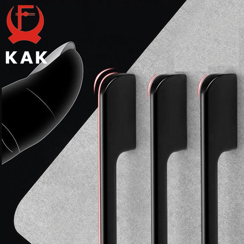 Furniture Handles KAK Fashion Hidden Cabinet Aluminum Alloy Kitchen Cupboard Pulls Drawer Knobs Room Door Hardware