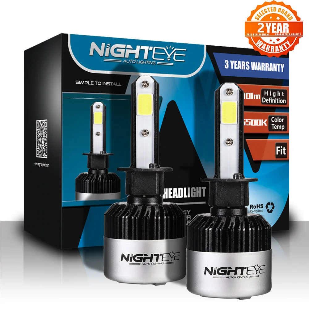 Набор противотуманных фар NOVSIGHT 72 Вт 9000LM H1 супер белые светодиодные лампы 12 В