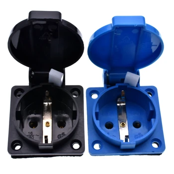 

Germany Waterproof Industrial Socket AC Power Socket German Industrial Plug Electrical Socket with Waterproof Cover