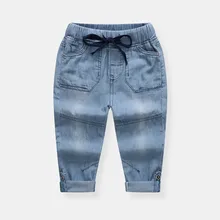 Детские ковбойские брюки новинка года, тонкие стильные противомоскитные штаны для мальчиков летние штаны-фонарики для детей среднего и маленького размера