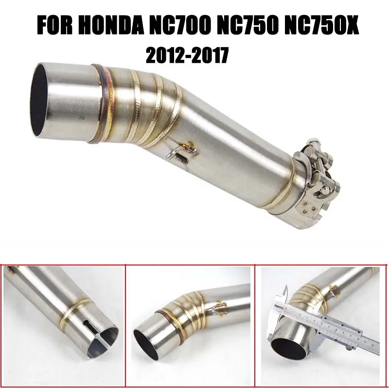 Бесплатная доставка средняя выхлопная труба мотоцикла для NC700 NC750 2012 2013 2014 2015 2016