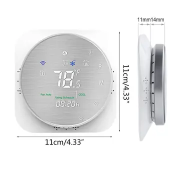 

Smart Heat Pump US Standard WiFi Smart Thermostat Temperature Controller D08F