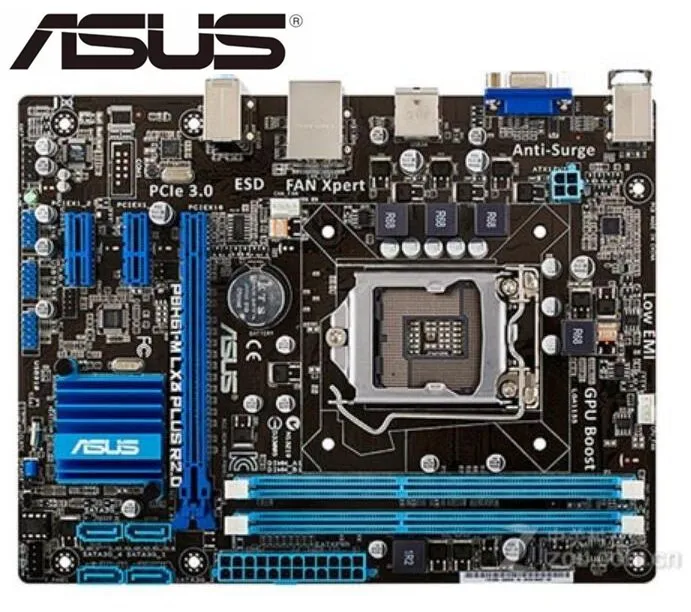 Goedkoop Originele moederbord ASUS P8H61 M LX3 PLUS R2.0 DDR3 LGA 1155 Ondersteuning I3 I5 I7 H61 gebruikt Desktop motherborad