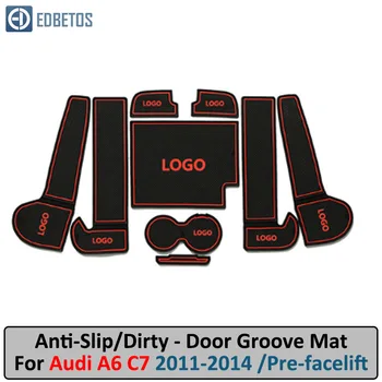 

Anti-Slip Gate Slot Mats Rubber Cup Mat for Audi A6 C7 2011 2012 2013 2014