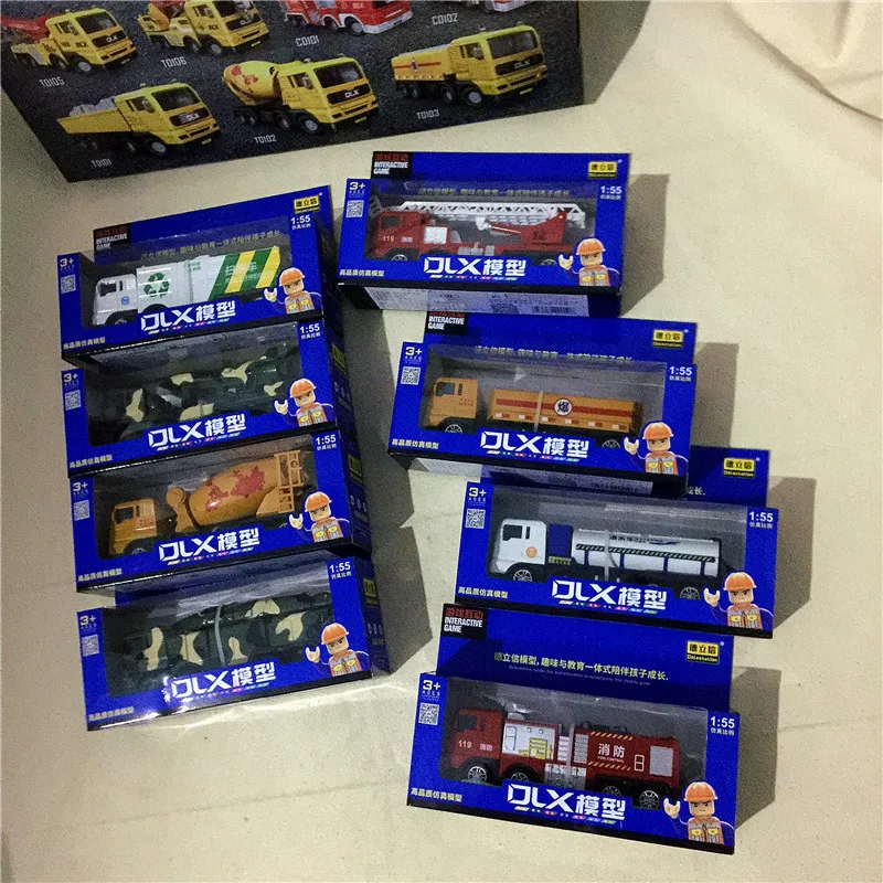 

Dolo xin Toy High Quality Model Engineering Vehicle Set Assembled Toys Gift Box Packaging Consumption Military Engineering