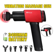 Мышечный массаж вибрирующее устройство в виде ружья 6 передач терапия низкий уровень шума расслабленная мышечная боль управление Релаксация организма похудение 6 голов+ сумка