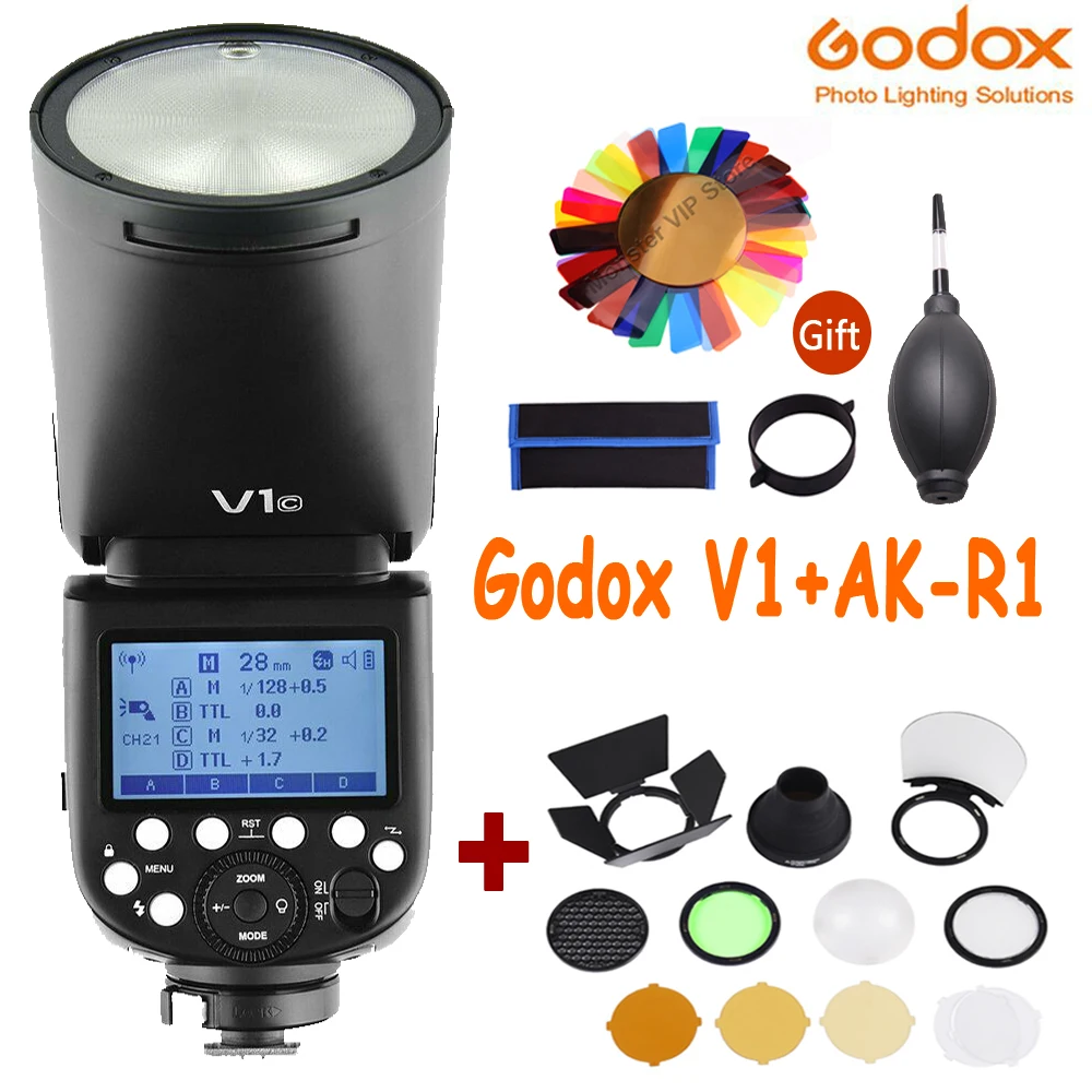 

Godox V1 Flash V1C V1N V1S V1F V1O TTL 1/8000s HSS lithium battery Speedlite Flash for Canon Nikon Sony Fuji Olympus