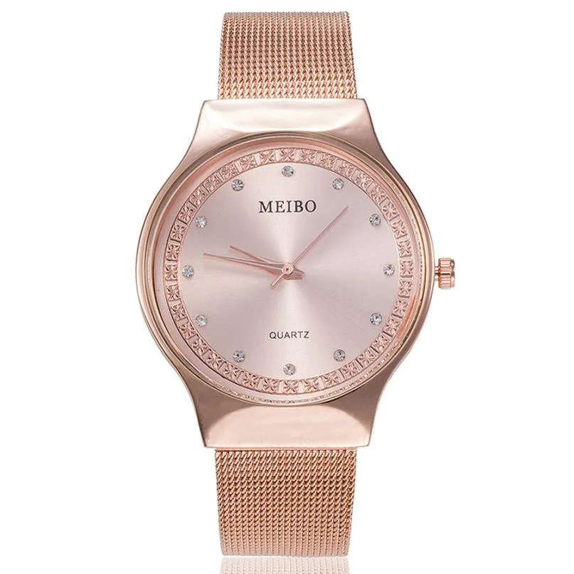 

Reloj Mujer New Luxury European Style Women Watch Stainless Steel Mesh Ladies Quartz Watches Casual Dress Female Wristwatches