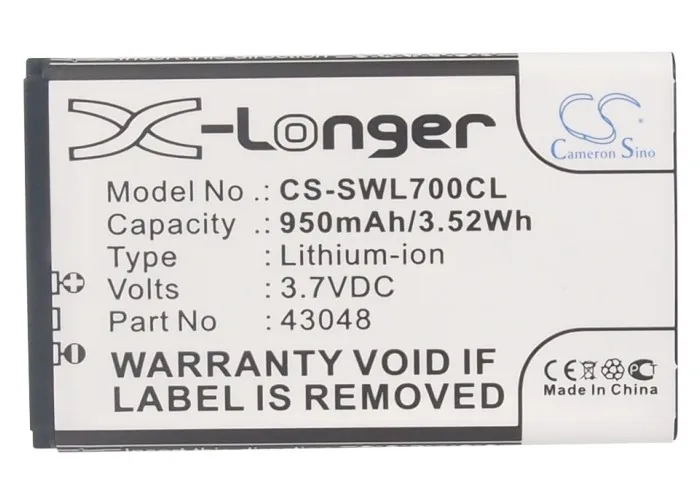 Аккумулятор Cameron Sino 950 мАч для Swissvoice L7 SV 20405855 43048 |