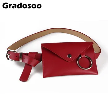 

Gradosoo Fashion New Waist Bag For Women Fanny Pack Phone Pouch Bags Envelope Bags Personality Circle Decorative Belt Bags A040