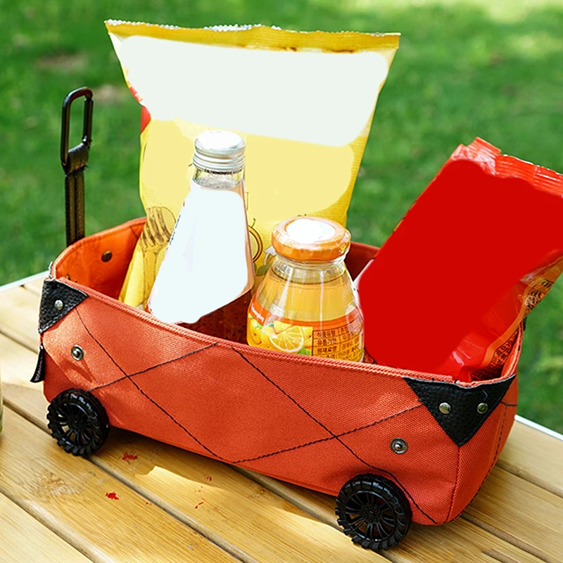 Outdoor Storage Trolley Camping Box Paper Towel Storage Bag Car Tissue