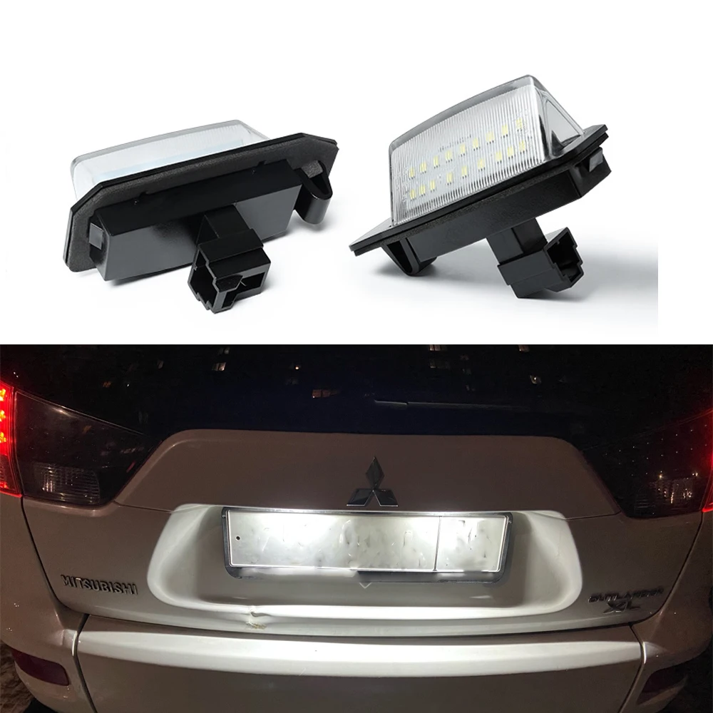 

LED number License Plate Lights lamps For Mitsubishi OUTLANDER XL(CW) 2006-2012 For Lancer Sportback 2008~2012 Canbus Error Free