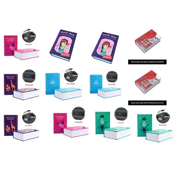 

Creative Safe Deposit Box Mini Home Storage Box Safe Cabinet Craft Book Password Key Box Insurance Box