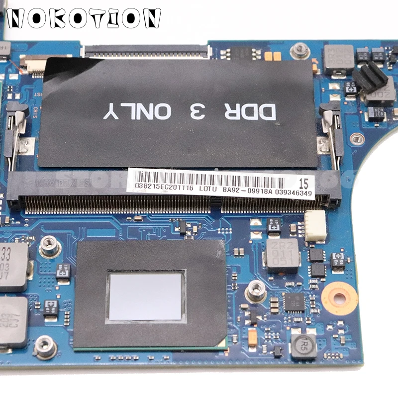 NOKOTION для Samsung NP530 NP530U3B материнская плата ноутбука SR0CV I3 2367M 2GB RAM BA92 09918A|laptop motherboard for