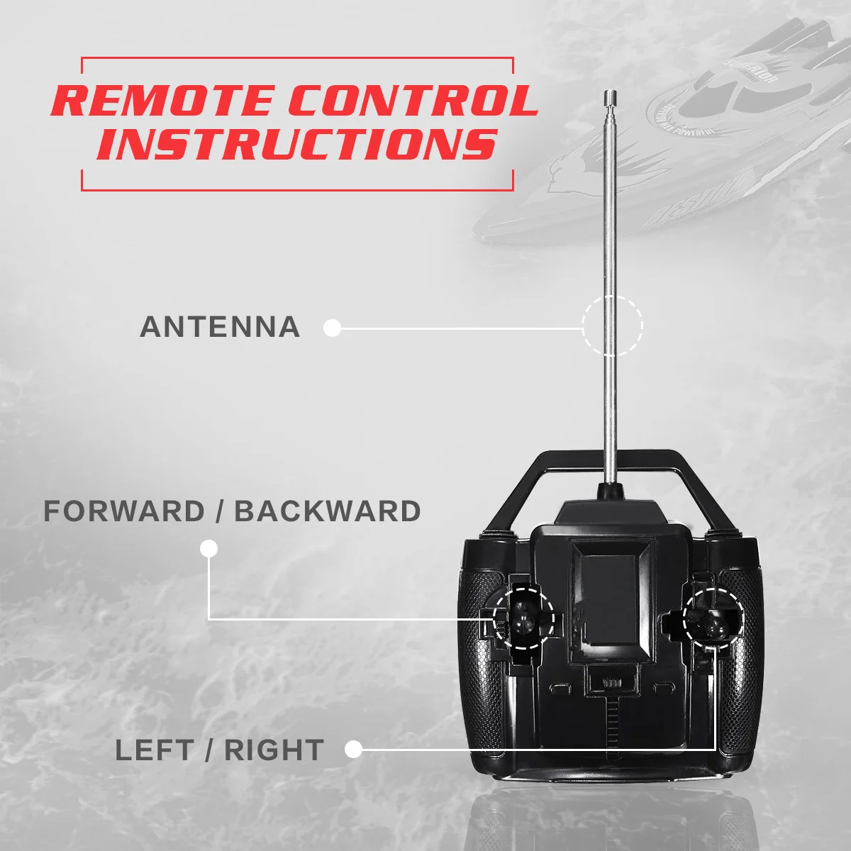 RC Boat 30km/h High Speed Racing Rechargeable Batteries Remote Control Boat for Children Toys Kids Christmas Gifts 33x11x9cm