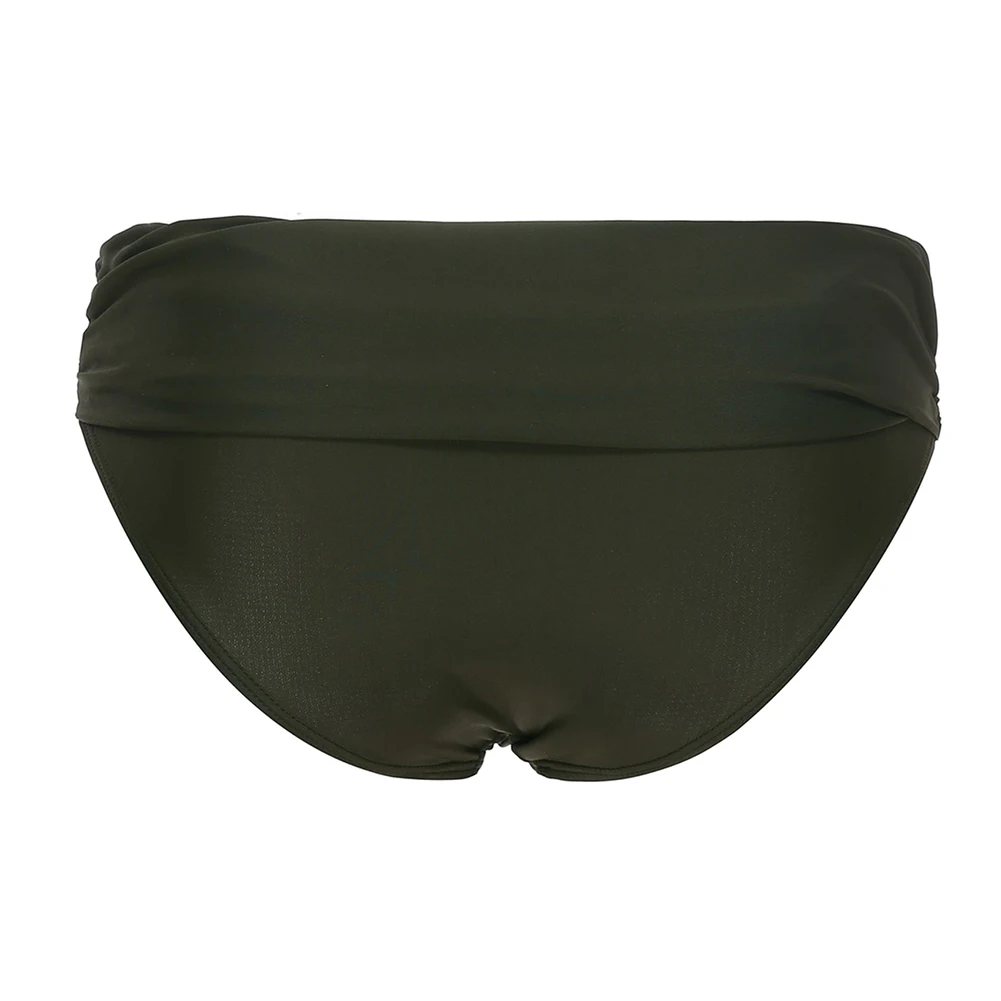 Женская Ретро Талия бикини Низ танкини Ruched Купальник Короткие