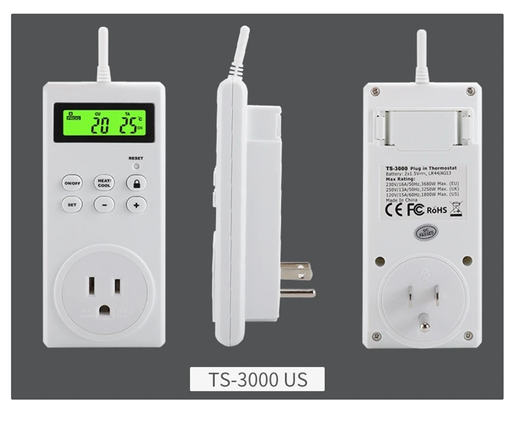 Termostato inteligente sem fio, interruptor com controle
