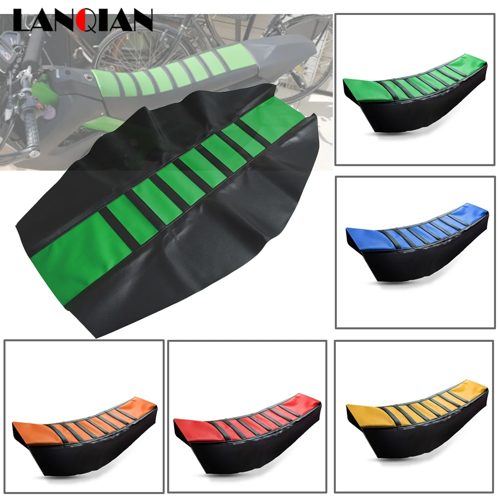 

Motorcycle Seat Cover dirtbike Rubber StripedSoft seat coverFor Kawasaki KX KLX KDX 65 85 100 125 150 250 450 F R S SR D TRACKER