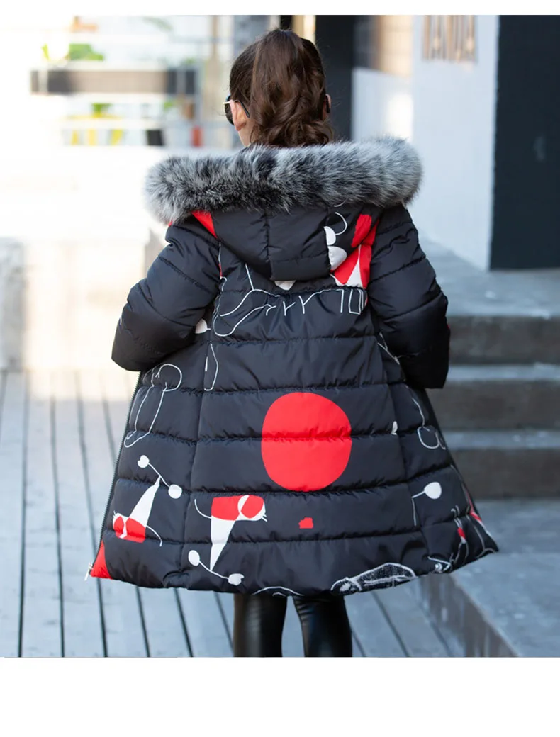 Kids Winter Jacket For Girls 2019 Fashion Brand Girl Down Jacket Warm Child Down Parkas Coat 4 5 6 7 8 9 10 11 12 13 14 Years