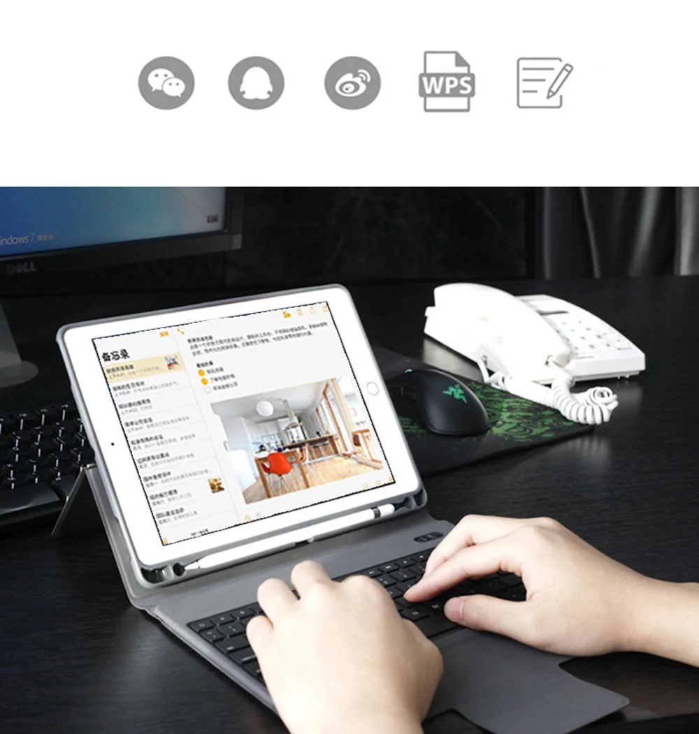 Для iPad 9,7 чехол Клавиатура ультра тонкий 2 Цвет Подсветка бас Bluetooth клавиатура кожаный чехол для iPad Air 2/1 9,7 / чехол
