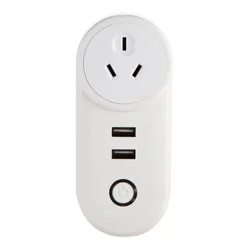 

Smart Socket Wifi Mobile Phone Switch Timing Plug Voice Control Socket Wi-Fi Smart Plug With Dual Usb AU Plug