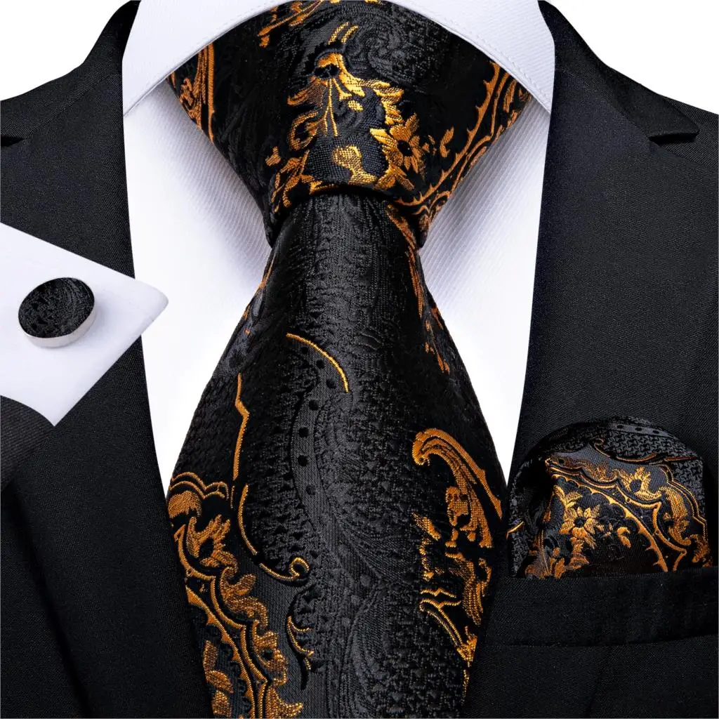 Black Gold Paisley Tie Apparel Black Paisley Tie Black Paisley Tie