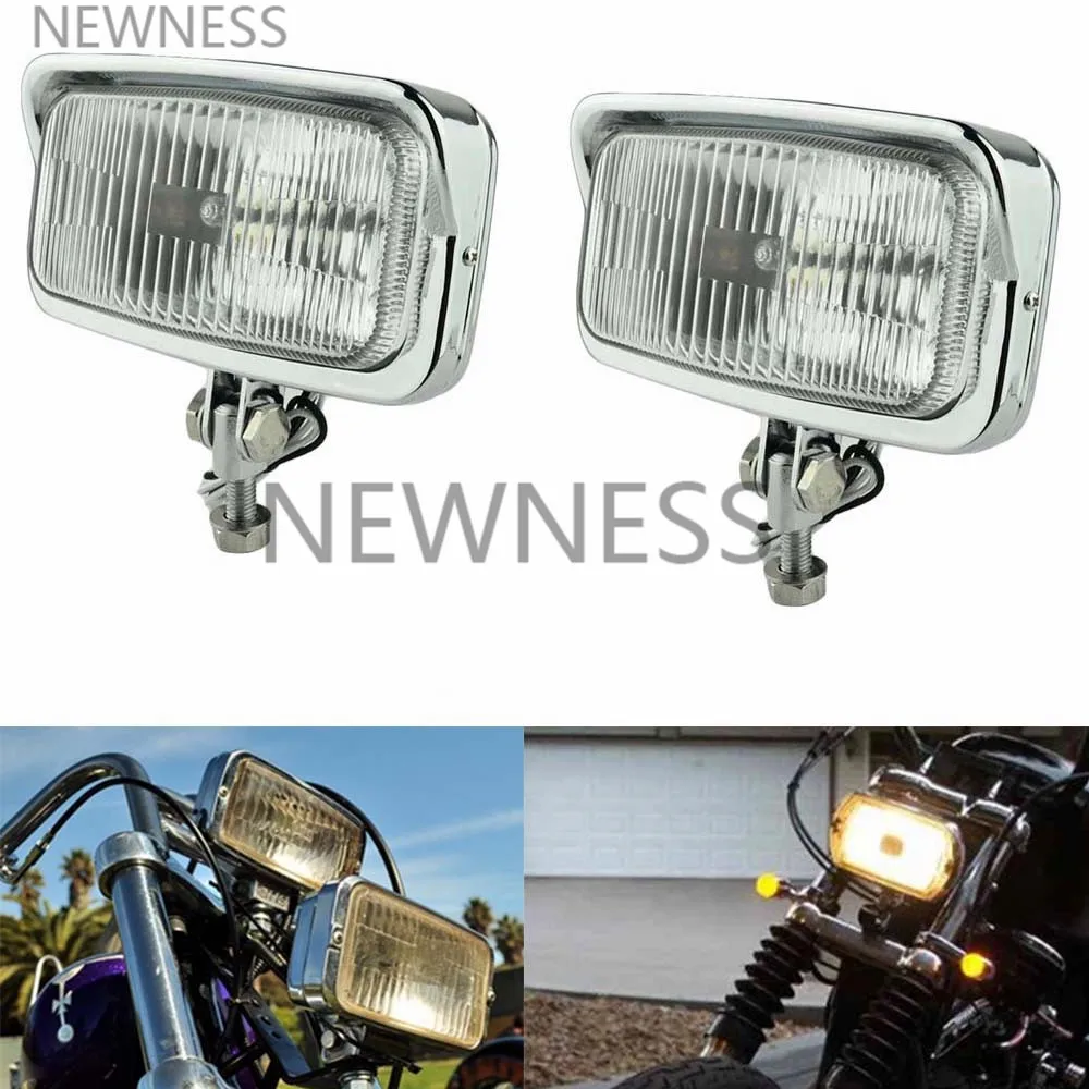 Faro Moto Vintage In Metallo 12V 35W – Nero/Trasparente, Con Lente In Vetro, Per Cafe Racer, Bobber, Cruiser, CB, GN (16x14 Cm)