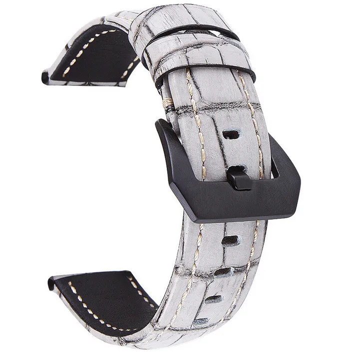 

New 1pcs genuine cow leather very strong Watch band watch strap grey color 20mm 22mm 24mm 26mm size available