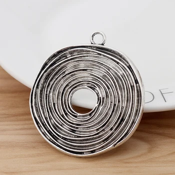 

5 Pieces Large Open Swirl Spiral Vortex Charms Pendants for Necklace Jewellery Making Findings