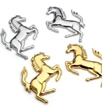 3D Logo Zink Legierung Metall Pferd Emblem Aufkleber abzeichen Emblem Aufkleber Für ford Ferrari Auto Fenster Auto Körper Aufkleber auto  styling