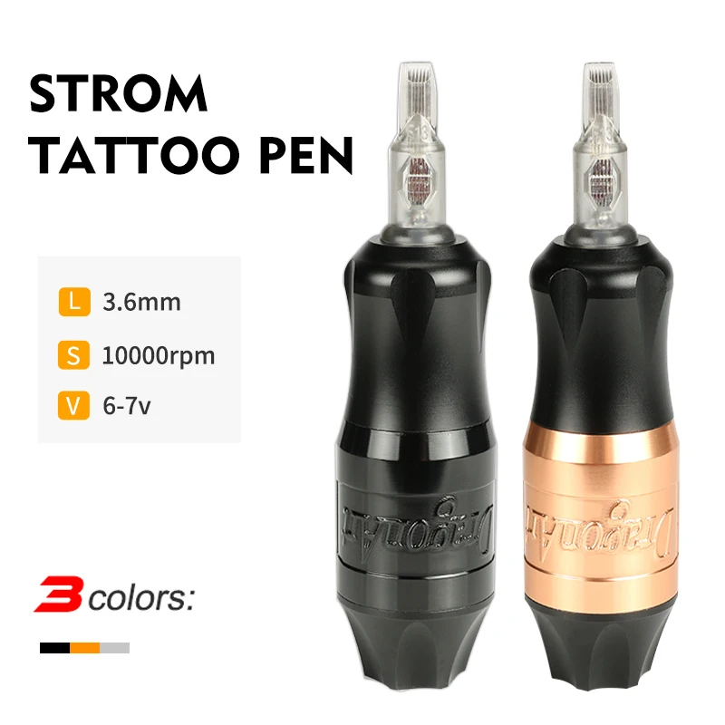 Rotary Tattoo Machine Short Pen Strong Quiet Motor Gun Space Aluminum For Liner Shading Permanent Makeup Tools | Красота и здоровье