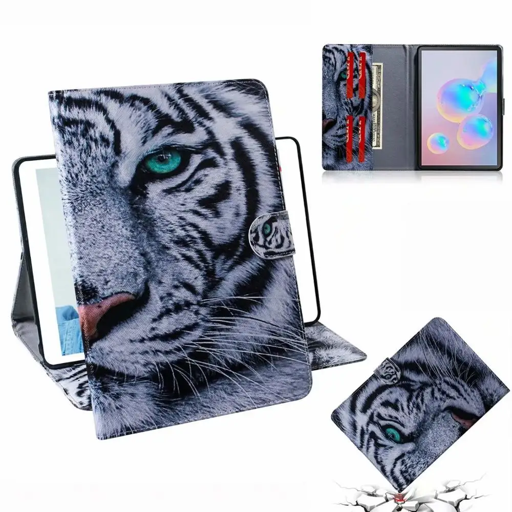 Цветной чехол из полиуретановой кожи для планшета для samsung Galaxy Tab S6 SM-T860 SM-T865 10,5 дюймов Модный чехол-подставка+ ручка - Цвет: 3
