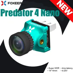 Foxeer Predator V4 нано-Камера Super WDR, osd 4ms задержка PAL/NTSC переключаемая камера для FPV