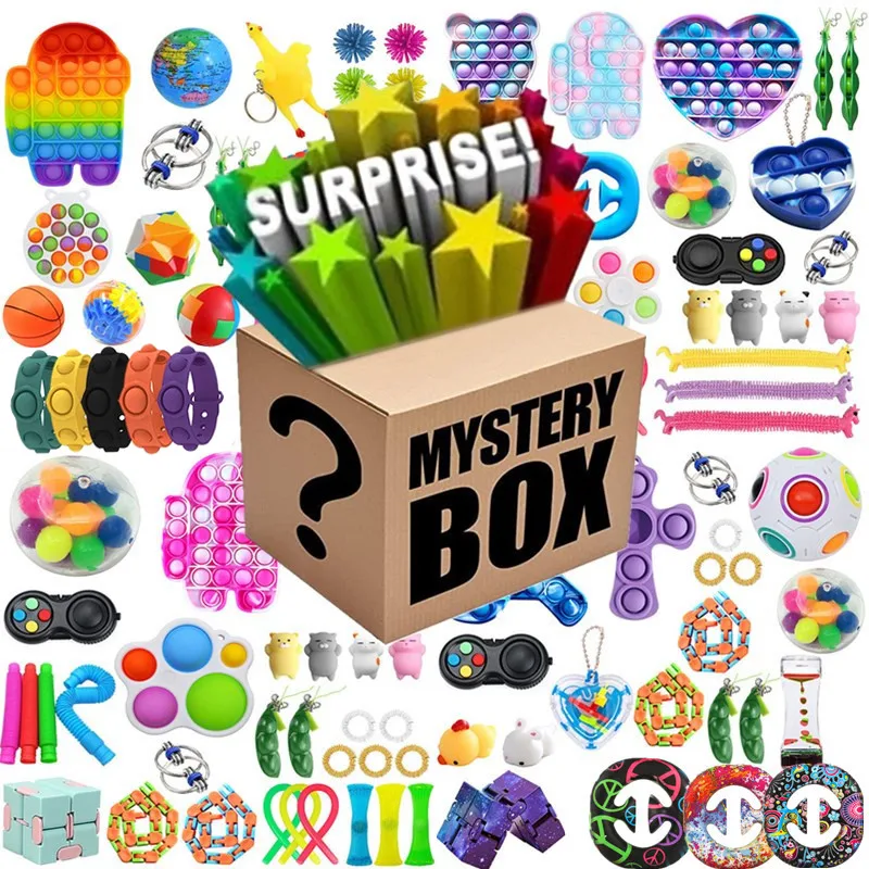 5-20 Pcs Fidget Toys Pack Mystery Box Surprise Anti Stress Set Relief Antistress Sit For Children Adults Blind | Игрушки и хобби